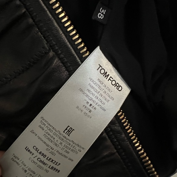 Authentic Tom ford leather jacket. size 38 which is a size small. - Picture 7 of 7